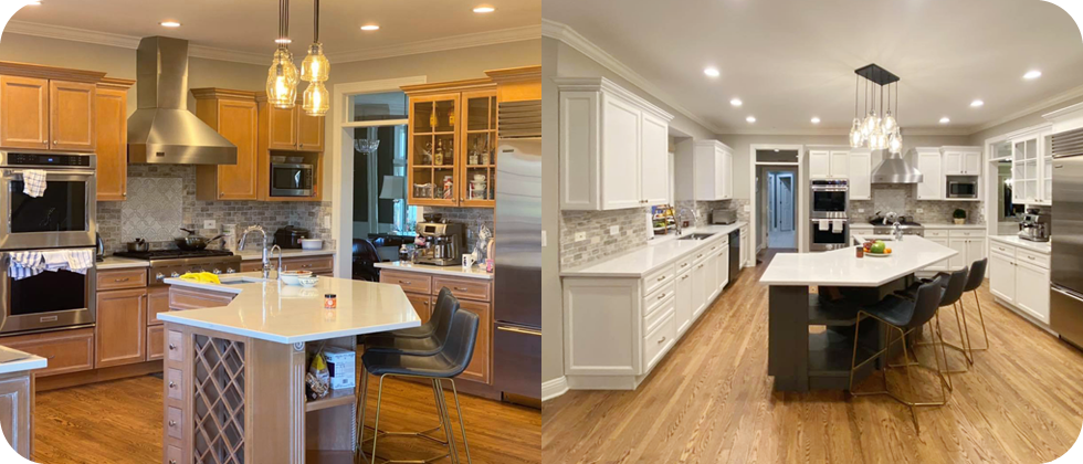 Before and after kitchen
